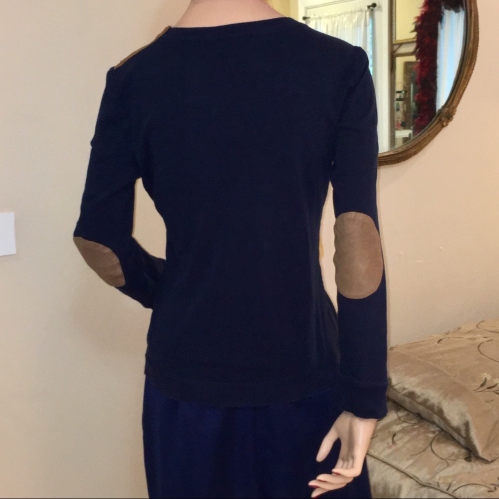 Lauren Jeans long sleeve T-shirt w/ leather detail